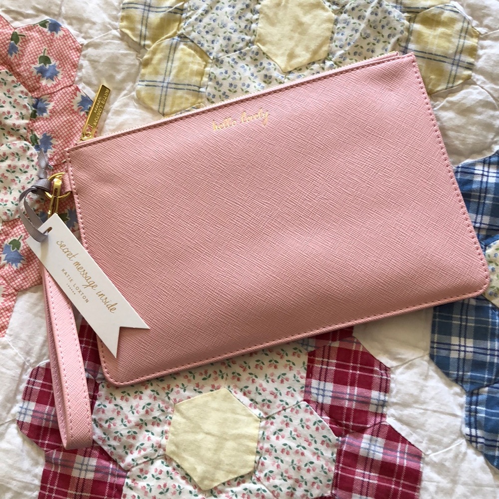 Katie London Pink Secret message purse/wristlet